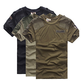 Mens Outdoor Cotton Military T-shirts