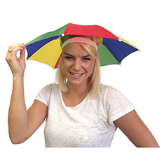 Foldable Rainbow Umbrella Sun Cap