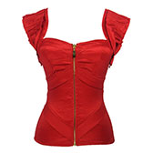 Red Tank Corset With Straps