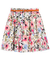 Floral Printed Short Skirt