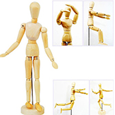 Wooden Jointed Doll Man Figures Model 