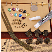 DIY Vintage Crystal Pendant Necklace