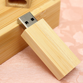 Bamboo U Disk + Wood Case Flash Drive 