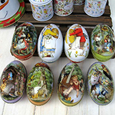 Easter Egg Shape Gift Jewelry Candy Tea Store Tin Box
