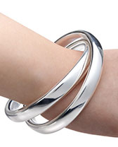 925 Silver Plated Cuff Bracelet