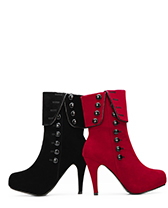 Button Decoration Mid-calf Boots