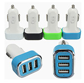 3 Ports USB Car Charger For Mobile Phone