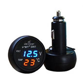 Car Thermometer Voltage Detection USB Charger