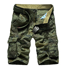 Mens Military Camouflage Cargo Shorts