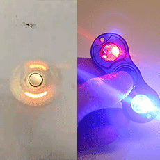 MATEMINCO 3 min Rotation EDC LED Hand Spinner Outdoor Toys
