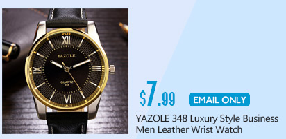 YAZOLE 348 Luxury Business Men Leather Wrist Quartz Watch 