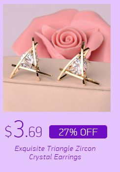 Exquisite Triangle Zircon Crystal Earrings