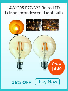 4W G95 E27/B22 Retro LED Edison Incandescent Light Bulb