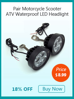 Pair Motorcycle Scooter ATV Waterproof LED Headlight