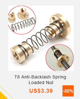 T8 Anti-Backlash Spring Loaded Nut For 2mm/8mm Lead