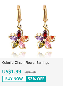 Colorful Zircon Flower Earrings