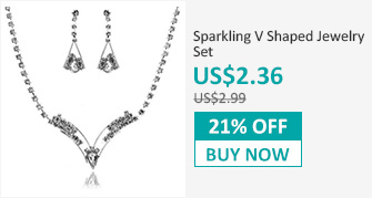 Sparkling V Shaped Jewelry Set