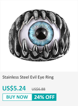 Stainless Steel Evil Eye Ring