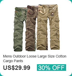 Mens Outdoor Loose Large Size Cotton Cargo Pants