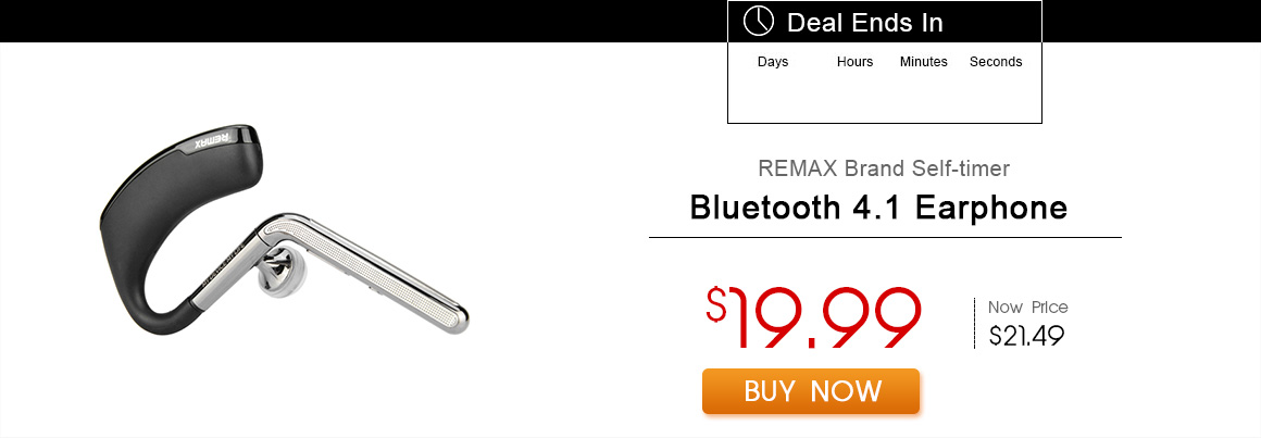 REMAX Brand Self-timer Bluetooth 4.1 Earphone