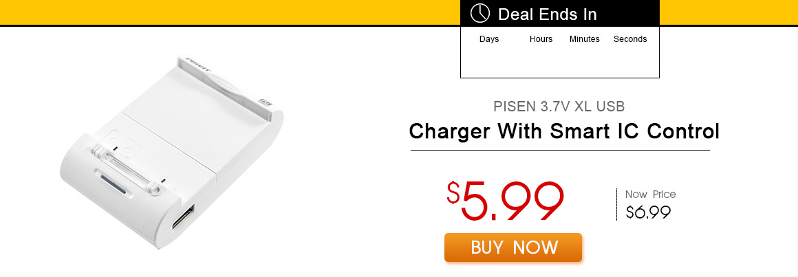 PISEN 3.7V XL USB Charger With Smart IC Control