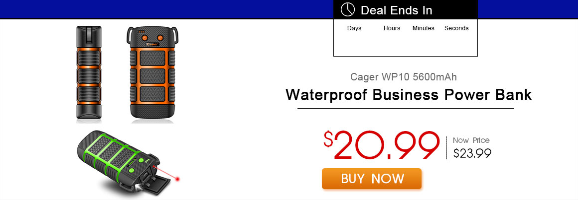 Cager WP10 5600mAh Waterproof Business Power Bank
