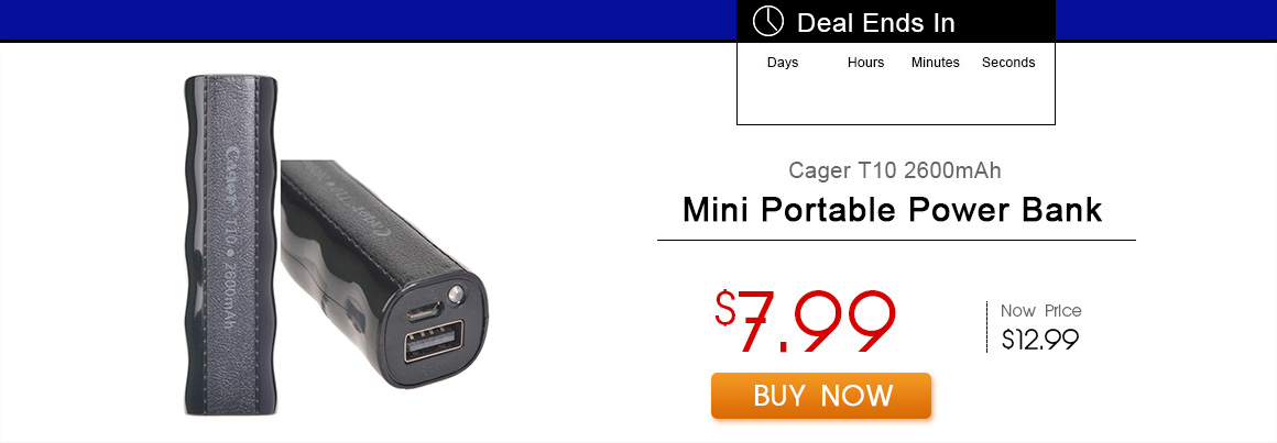 Cager T10 2600mAh Mini Portable Power Bank