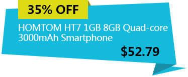 HOMTOM HT7 1GB 8GB Quad-core 3000mAh Smartphone