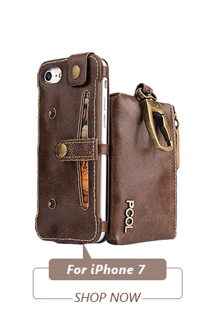 Detachable Zipper Wallet Hook Case For iPhone 7