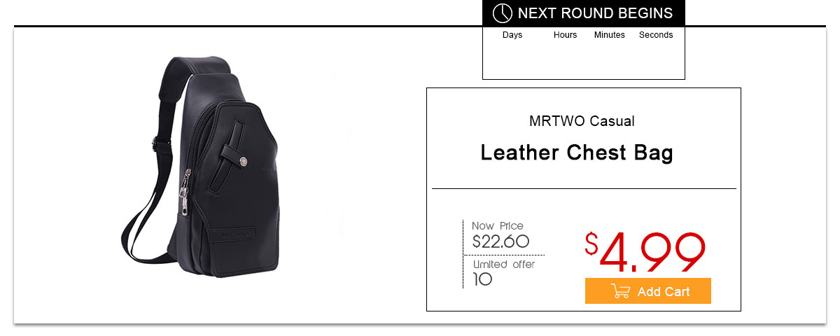 MRTWO Casual Leather Chest Bag