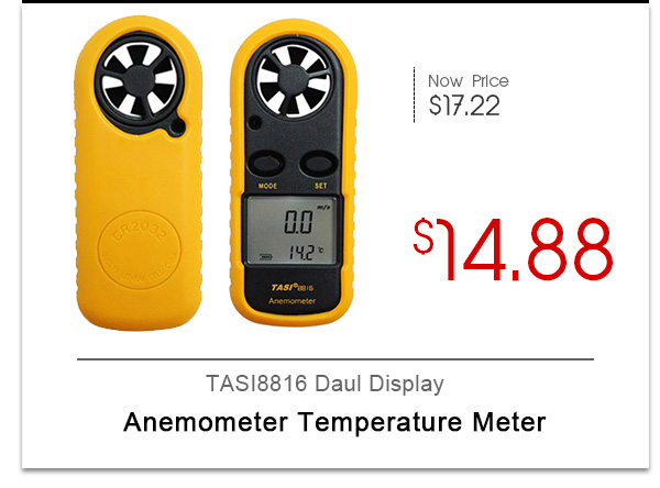TASI8816 Daul Display Anemometer Temperature Meter