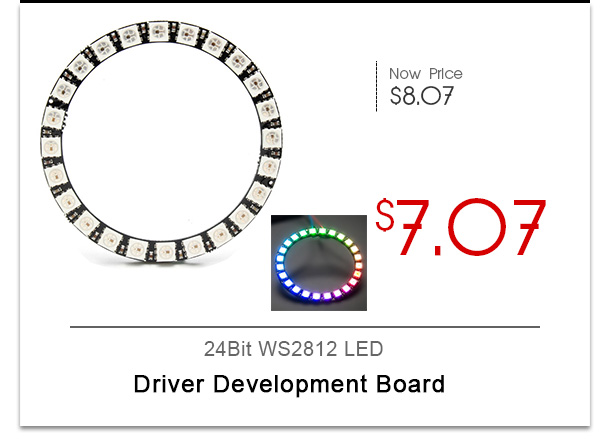 24Bit WS2812 LED Driver Development Board