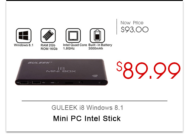 GULEEK i8 Windows 8.1 Mini PC Intel Stick
