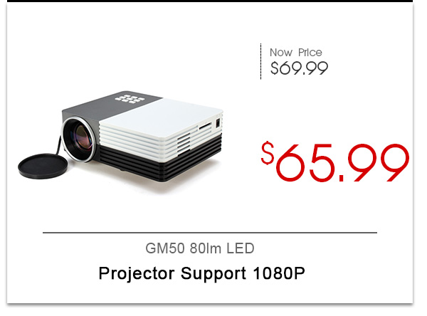 GM50 80lm LED Projector Support 1080P