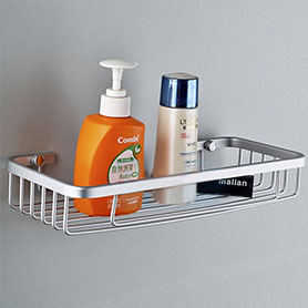 Aluminum Single Layer Storage Rack Bathroom Shelf