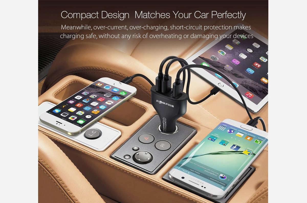BlitzWolf? 54W Quick Charge QC 2.0 Car Charger 