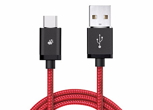 2.4A USB Type-C Reversible Braided Data Cable 3.33ft/1m