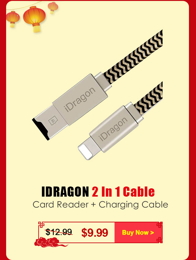 iDragon 2 In 1 Apple MFi Certified Lightning Cable TF SD Card Reader