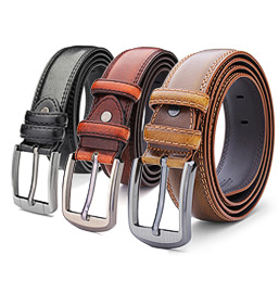 140CM Mens Genuine Leather Buckle Belts