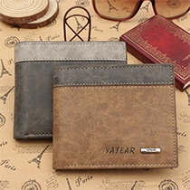 Men's Leather Bifold Wallet Business Credit Card Holder