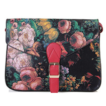 Oil Flowers Painting Handbag