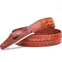 Genuine Leather Alligator Adjustable Belt