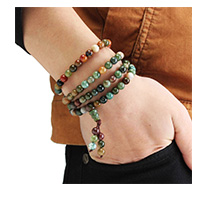 Tibetan Buddhist Agate Bead Bracelet
