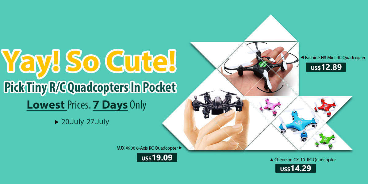 Yay! So Cute!Pick Tiny R/C Quadcopters In Pocket