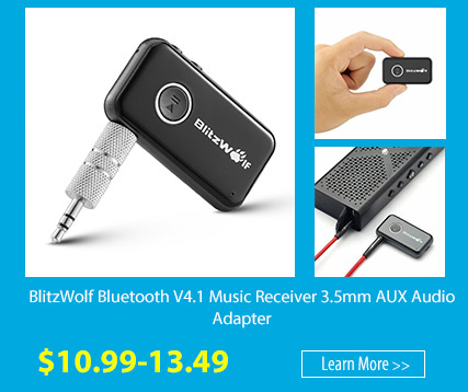 BlitzWolf Bluetooth V4.1 Music Receiver 3.5mm AUX Audio Adapter
