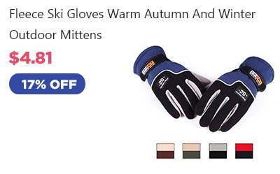 Fleece Ski Gloves Warm Autumn And Winter Outdoor Mittens