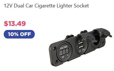 12V Dual Car Cigarette Lighter Socket