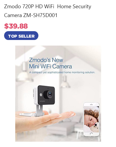 Zmodo 720P HD WiFi  Home Security  Camera ZM-SH75D001