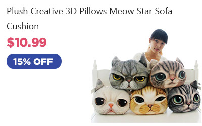 Plush Creative 3D Pillows Meow Star Sofa Cushion