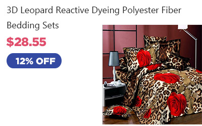3D Leopard Reactive Dyeing Polyester Fiber Bedding Sets